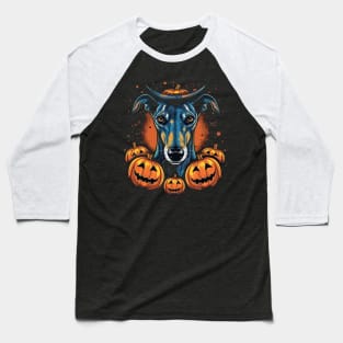 Greyhound Halloween Baseball T-Shirt